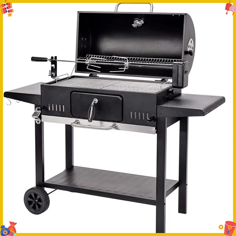 

Outdoor Charcoal American BBQ Grill Stove Villa Courtyard Grill