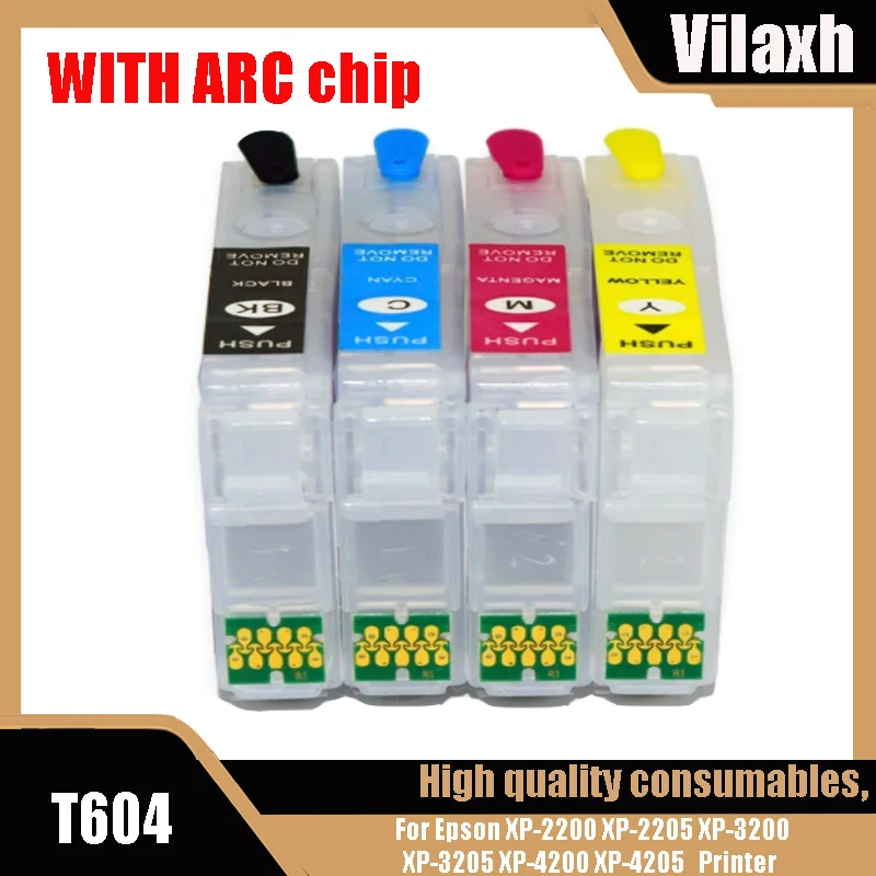 Europe t604 604xl arc auto reset chip für epson WF-2930 2950 2830 2850 XP-4200 xp4205 4105 XP-2100 4100 drucker tinten patrone