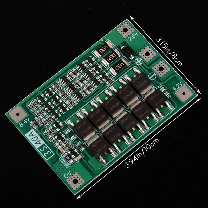 3S 40A Protection Board For Screwdriver Liion Battery Cell Pack Module With Balance