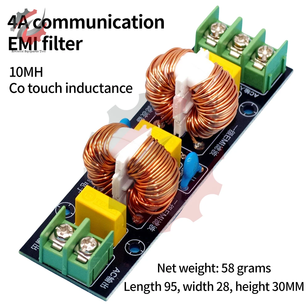 DC110-250V 2A 10MH 4A 10MH 10A 8MH 18A 3MH Common Mode EMI Power Filter High Power AC Electromagnetic Interference Filter Module