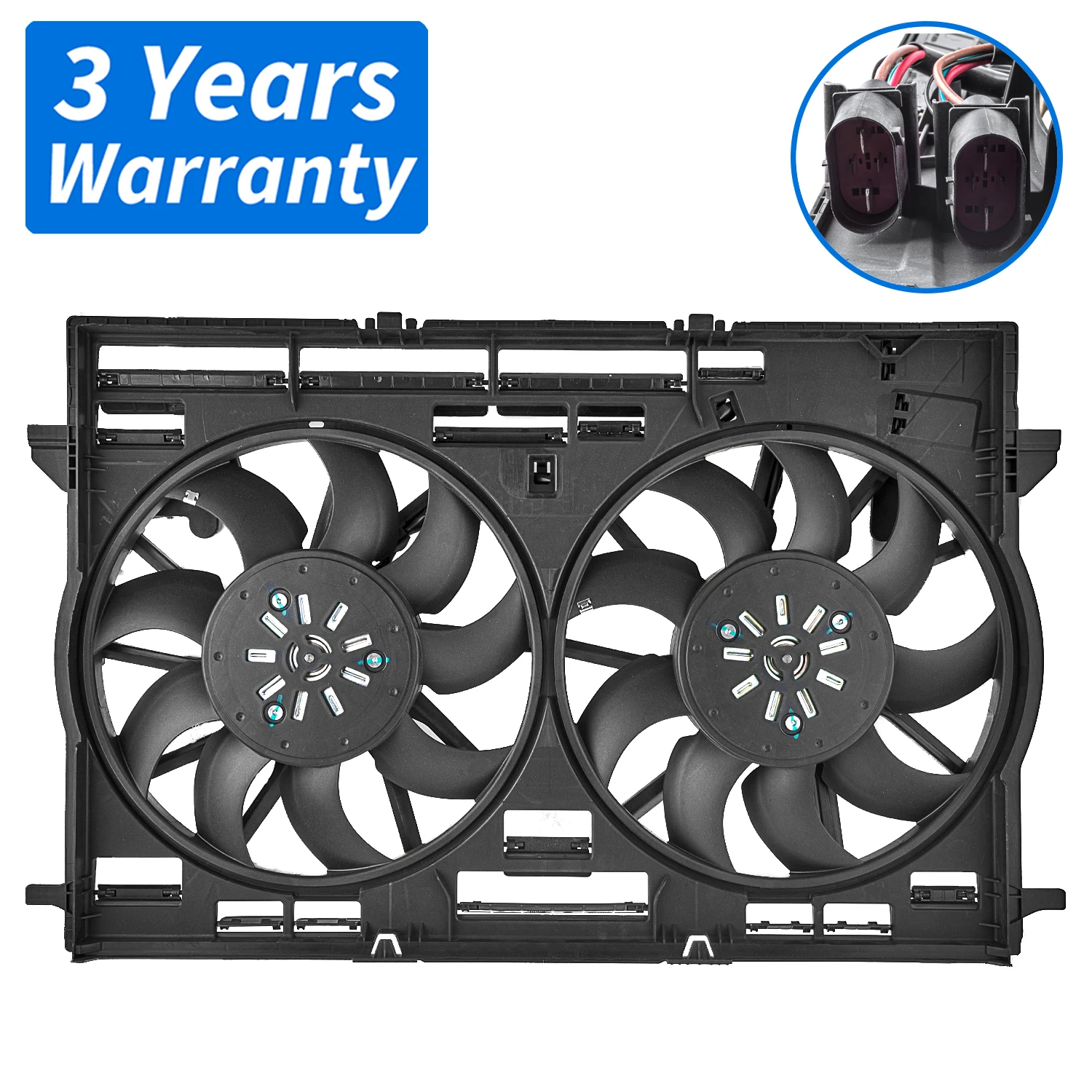 

Engine Cooling Fan Assembly 8W0121207A,8W0101003H For AUDI A4 B9,A5,A6 C8,A7,A8 D5,Q7 2015-,Q8 2018-,VW Touareg 2018- 3.0T