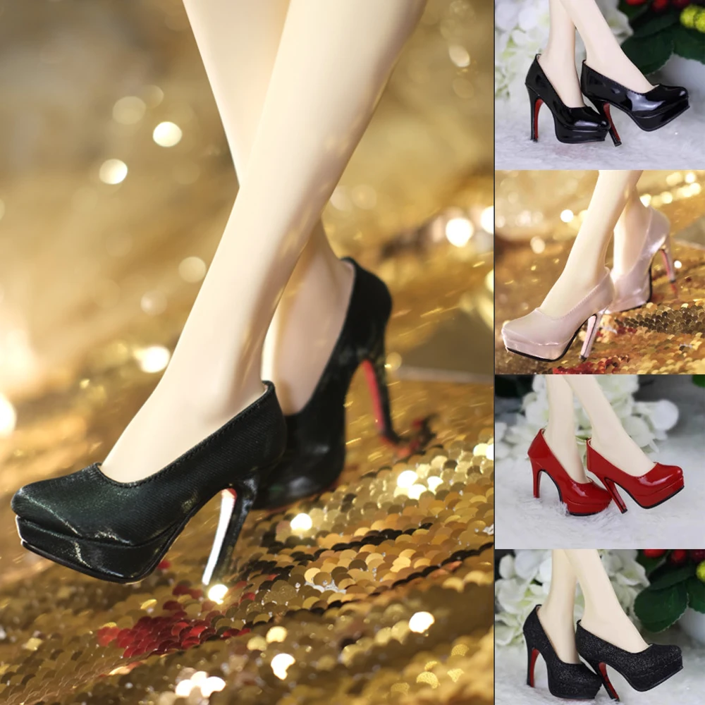 

D09-P808 детская игрушка ручной работы 1/3 большая девочка дядя BJD/SD кукла черный красный ультравысокие каблуки 1 пара