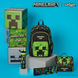 Oryginalna marka Australia Smiggle Minecraft Co tornister dla dzieci artykuły papiernicze torba studencka na drugie śniadanie plecak pudełko na drugie śniadanie prezenty