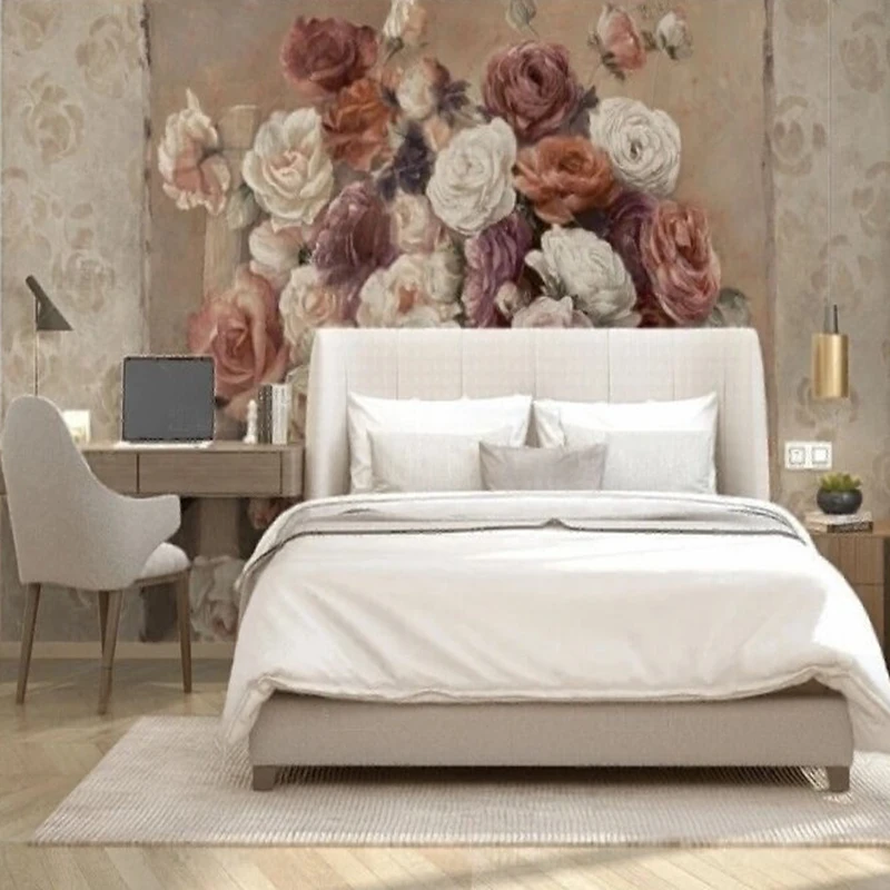 Papel Tapiz Original floral and light brown decorative picture for TV bedroom Decoracion Hogar mural background wall