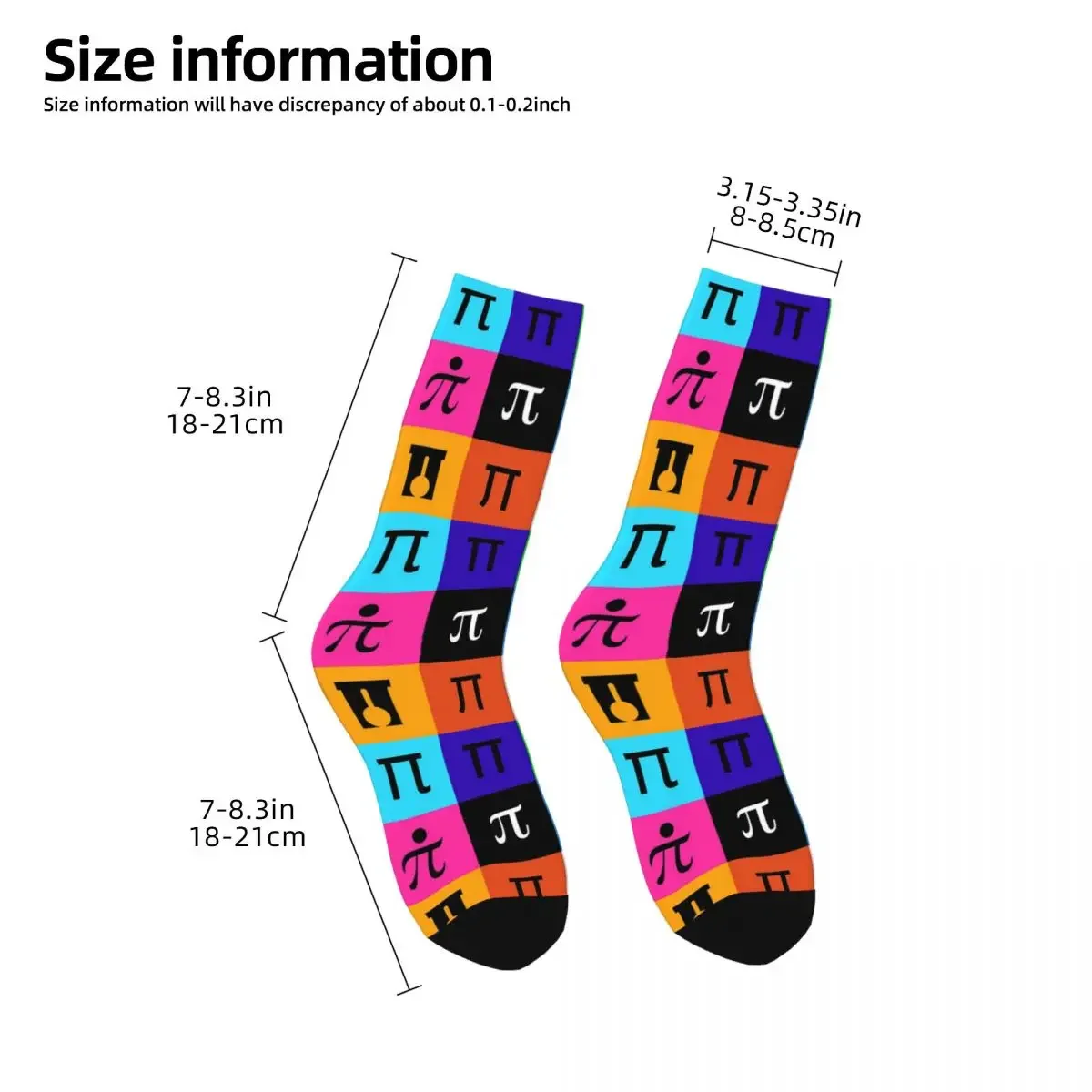 Turnblock-Chaussettes Happy Pi Day, Harajuku, Bas super doux, Chaussettes longues toutes saisons, Accessoires pour cadeau d'anniversaire unisexe