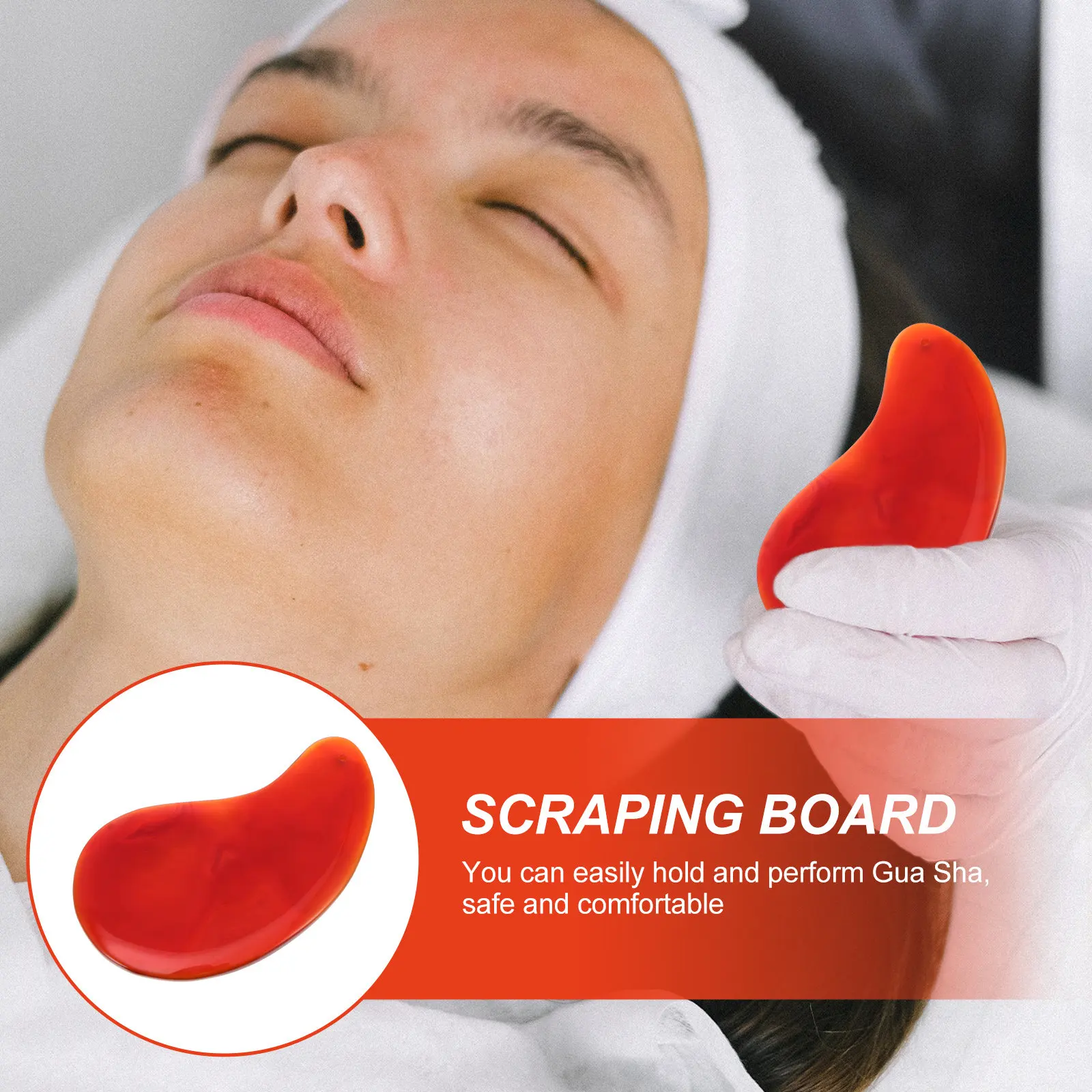 

1 шт. Пластина для массажа Гуаша для лица, высококачественная, с гладкими краями, безопасная для кожи, для массажа и скребкового массажа мышц тела