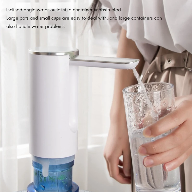 Drinking Water Bottle Pump USB Charging Automatic Barreled Water Suction Device Desktop Mineral Water Dispenser