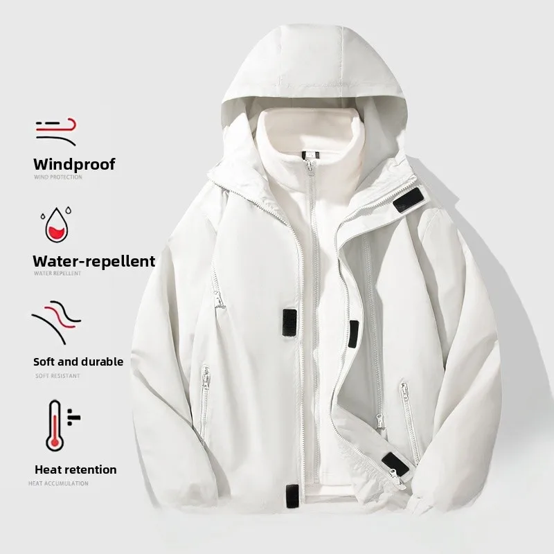 

Утепленная флисовая ветровка-куртка для мужчин, для походов и активного отдыха, водонепроницаемая, ветрозащитная, с воротником-стойкой, для пар