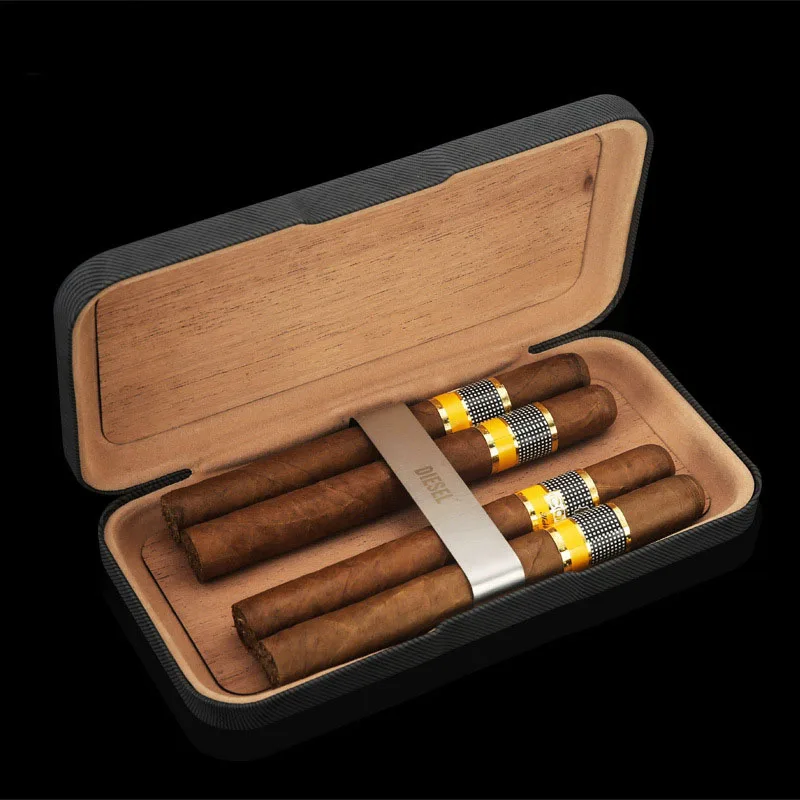 Cigar Box Portable Cigar Moisturizing Box Portable Outdoor Travel Portable Set Of 5 Cigar Boxes