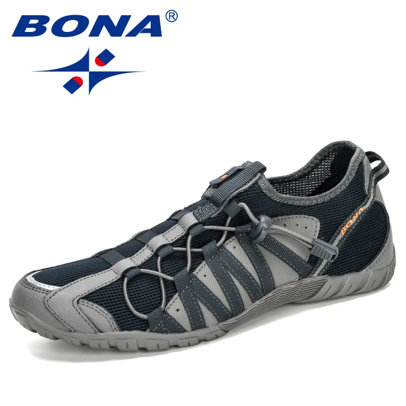 BONA New Popular Style Men Running Shoes Lace Up Athletic Shoes Outdoor Walkng jogging Sneakers Comfortable Fast Free Shipping