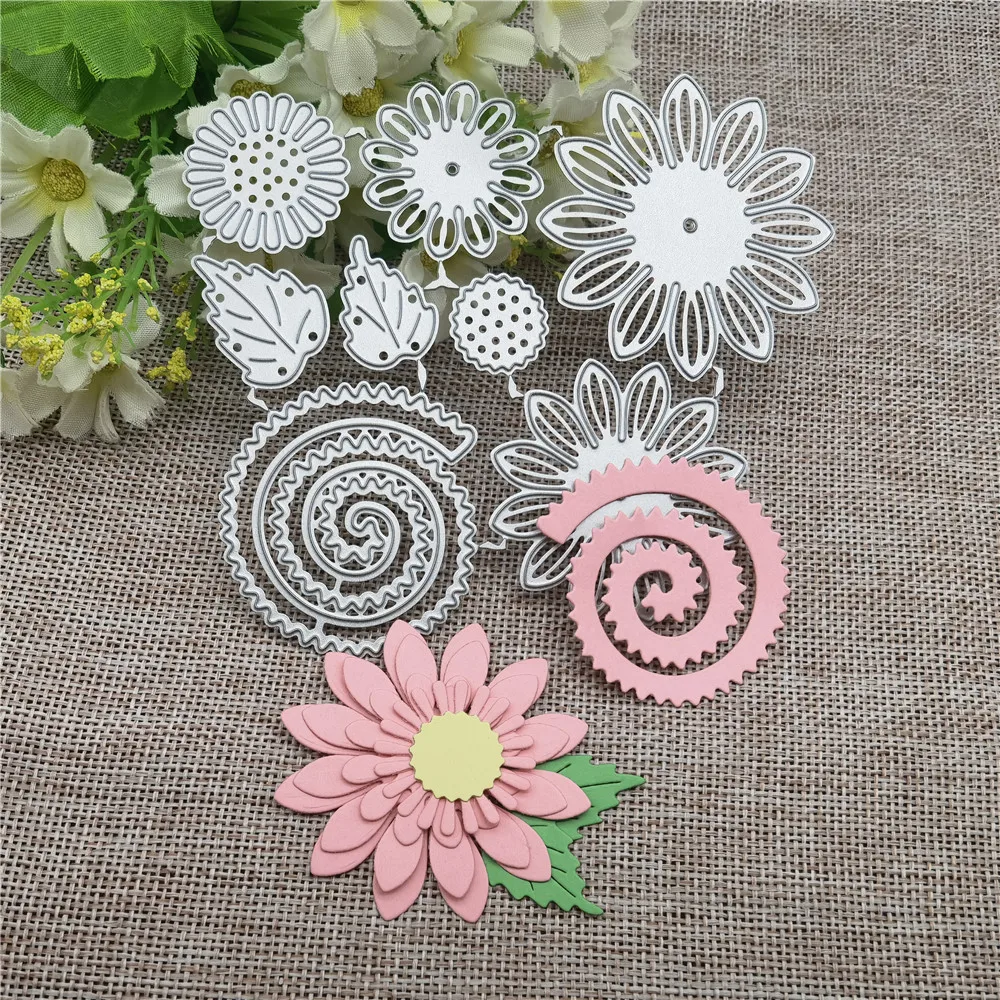 Flowers Leaves Floral background Metal Cutting Dies Stencils For DIY Scrapbooking Decorative Embossing Handcraft Template