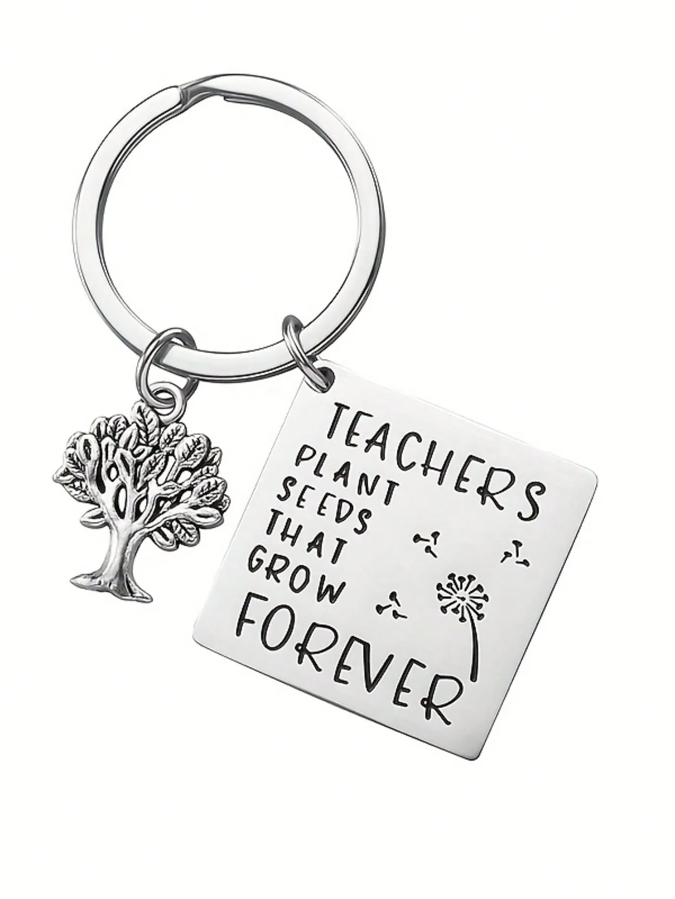 1pc Teacher Appreciation Gift Men Keychain, Teacher Graduation Gift, Teacher Planting Seeds Of Everlasting Prosperity Teacher Gift Men Keychain  Car Accessories Bag Charm Cute Goth Y2k Christmas Gifts For Mother, Father, Graduation, And Teacher