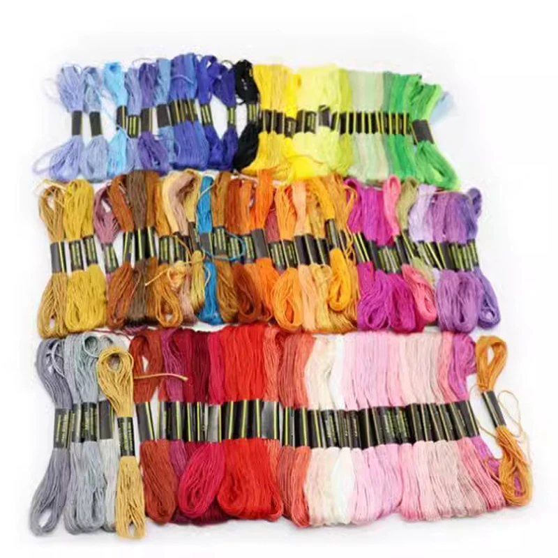 50pcs Friendship bracelet thread Rainbow embroidery thread Cross stitch embroidery thread Cotton bracelet thread Silk thread