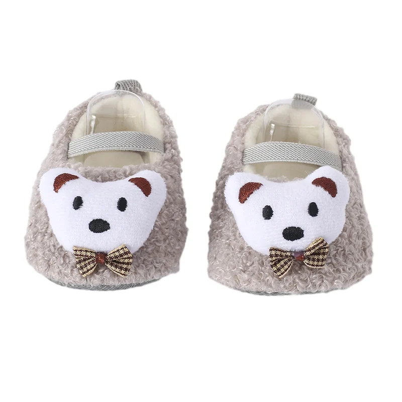 Warm Plush Baby Slippers Autumn Winter Toddler Floor Sock Shoes Infant Boy Girl Soft Anti-slip Walking Shoes Indoor Kids Shoes