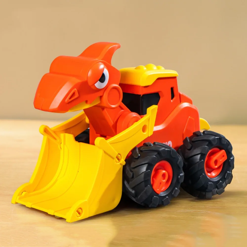 

Plastic Children Pull Back Car Press Manual Skills Dinosaur Engineering Car Model Puzzle Cartoon Excavator Car Xmas Gifts