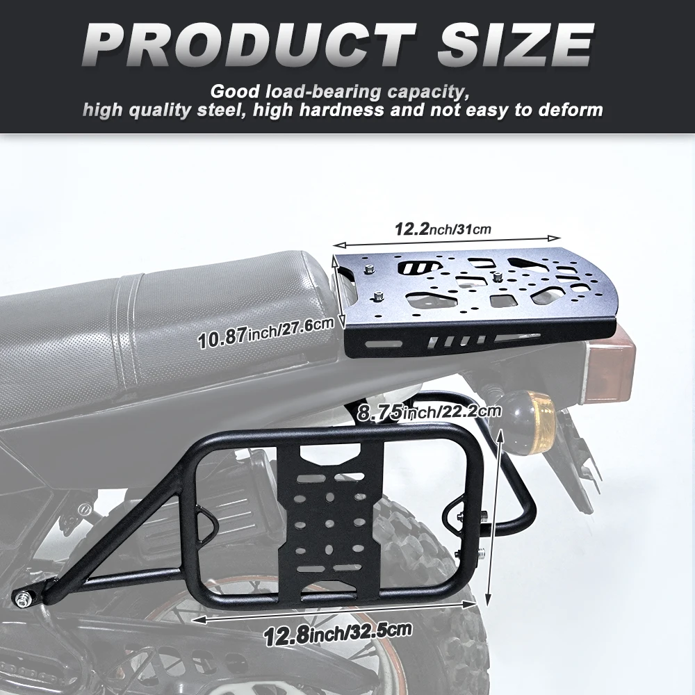 Motorcycle Top Case Bracket Panniers Luggage Rack Tail Trunk Top Case Box Saddlebag Bracket TW200 1987-2024 TW 200 For Yamaha