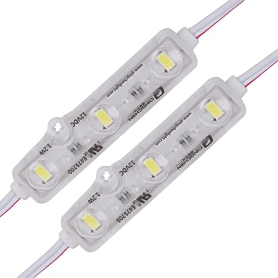 

LED Module 12V DC 1.2W 25Feet 50pcs/Chain 5630smd Module Strip Light for Lightbox Letter Advertising Signs with Tape Adhesive B