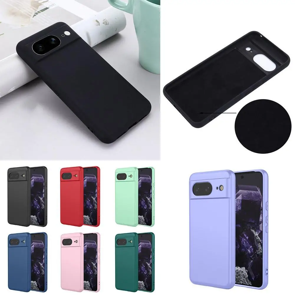 FOR Google Pixel 9pro Xl Mobile Phone Case Liquid Silicone Solid Color Simple Mobile Phone Case Liquid Silicone Pure Color