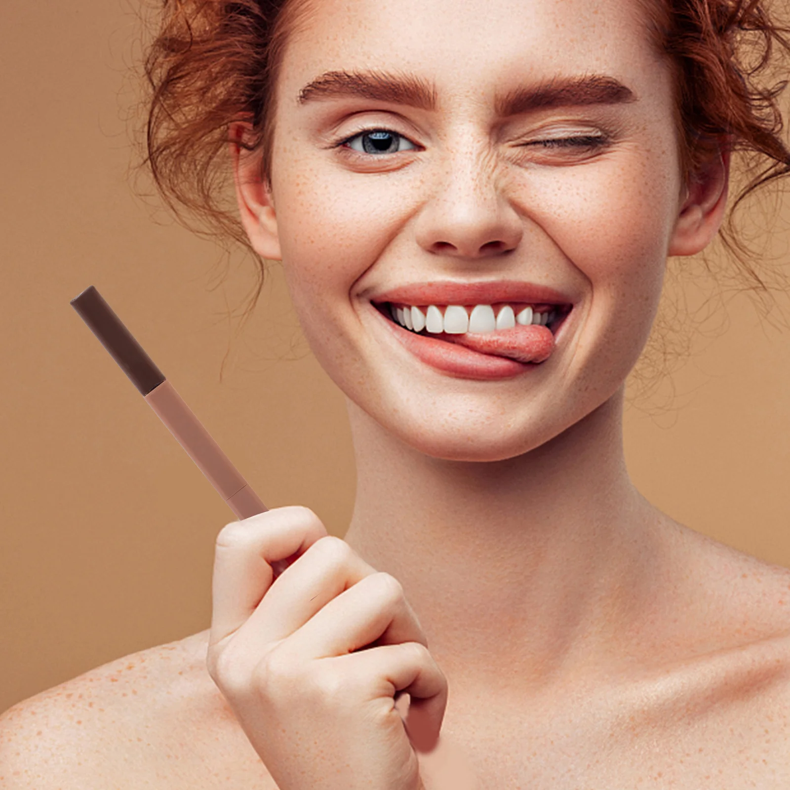 

Waterproof Dual-Ended Eyebrow Pencil Natural Brown Eyebrow Pen Clear Gel Makeup Longlasting Sweatproof Defined Natural Brows