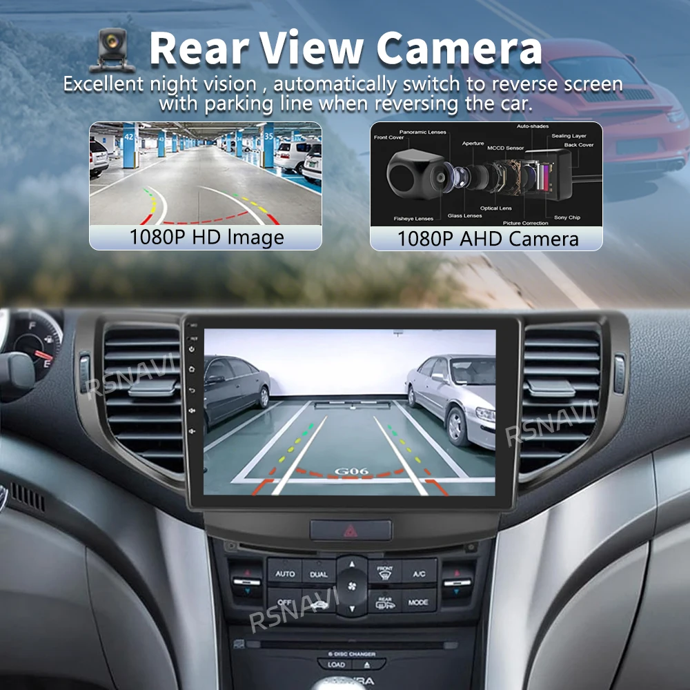 Android 16 Carplay Auto DSP 2K Screen Car Radio Multimedia Player For Honda Accord 8 2008 - 2012 Autoradio Stereo 2din Head Unit