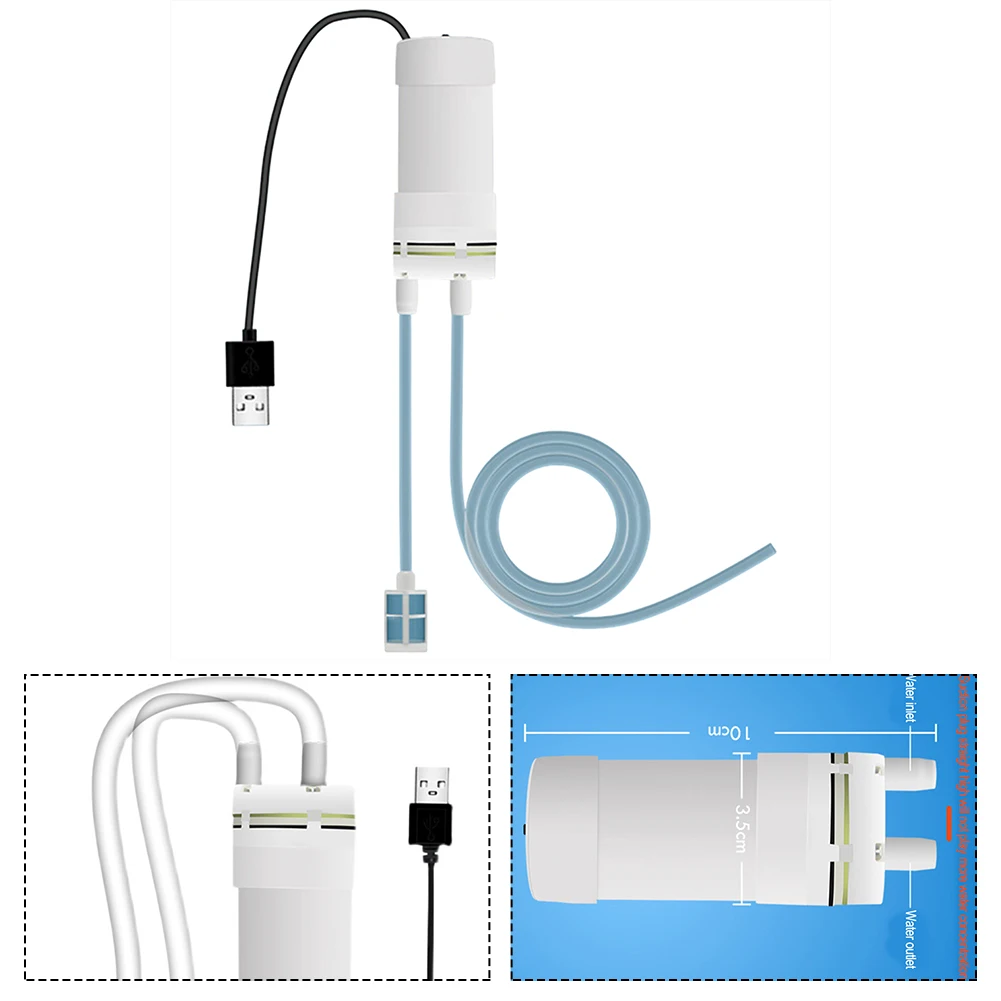 

Компактный водяной насос 5 В Водяной насос Внутренний диаметр трубки 6 мм Водяной насос с питанием от USB 5 В Эффективная всасывающая способность
