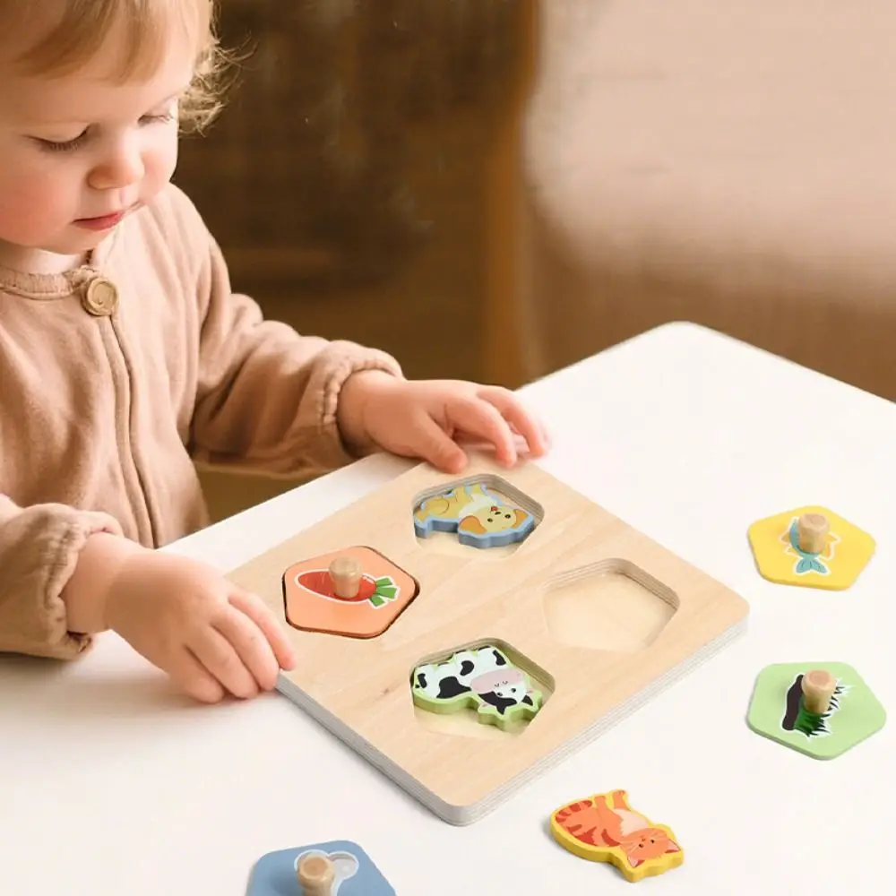 Puzzelbord Houten speelgoed 3D-puzzels Montessori Interactieve vorm Bijpassend bordspel Logisch denken DIY Dierenpuzzelspeelgoed
