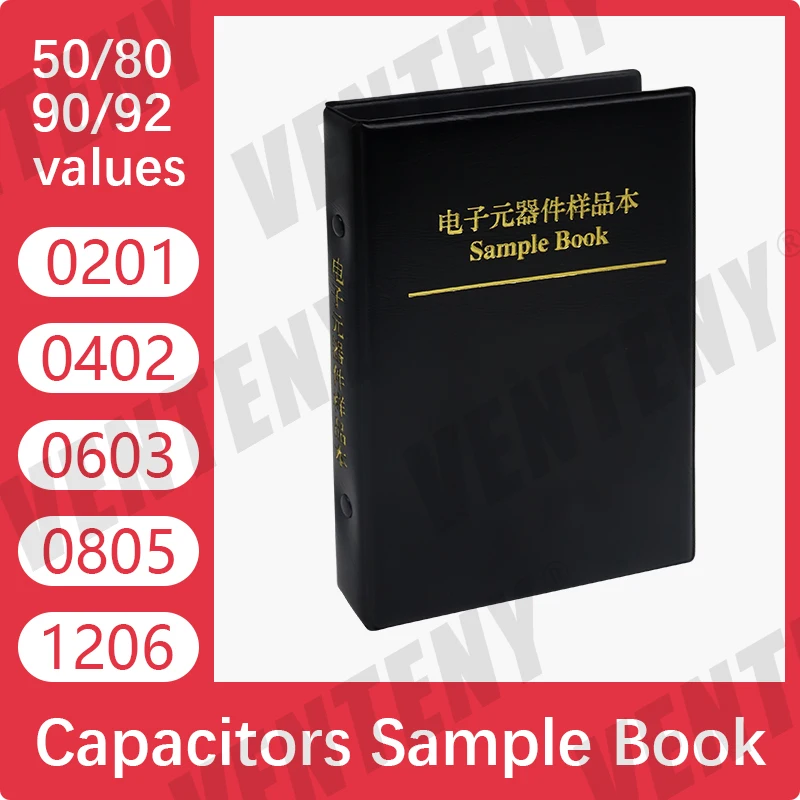 

1206 0805 0603 0402 0201 SMD Capacitor Sample Book Chip Capacitance Assortment Set DIY Pack 50/80/90/92values 25pcs/50pcs