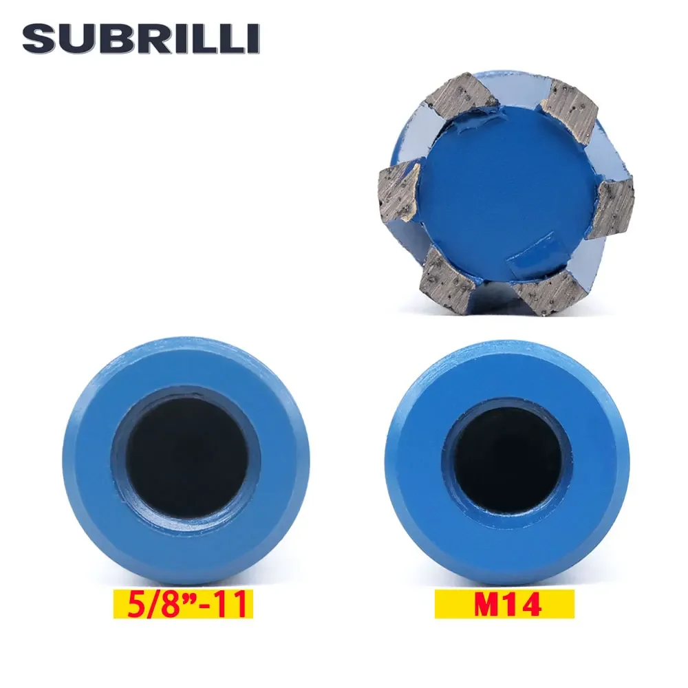 SUBRILLI Diamond Finger Bit Segment Drill Router Bit Bottom Slab Sink Hole Cutter Granite Marble Milling Tool M14 5/8"-11 Thread