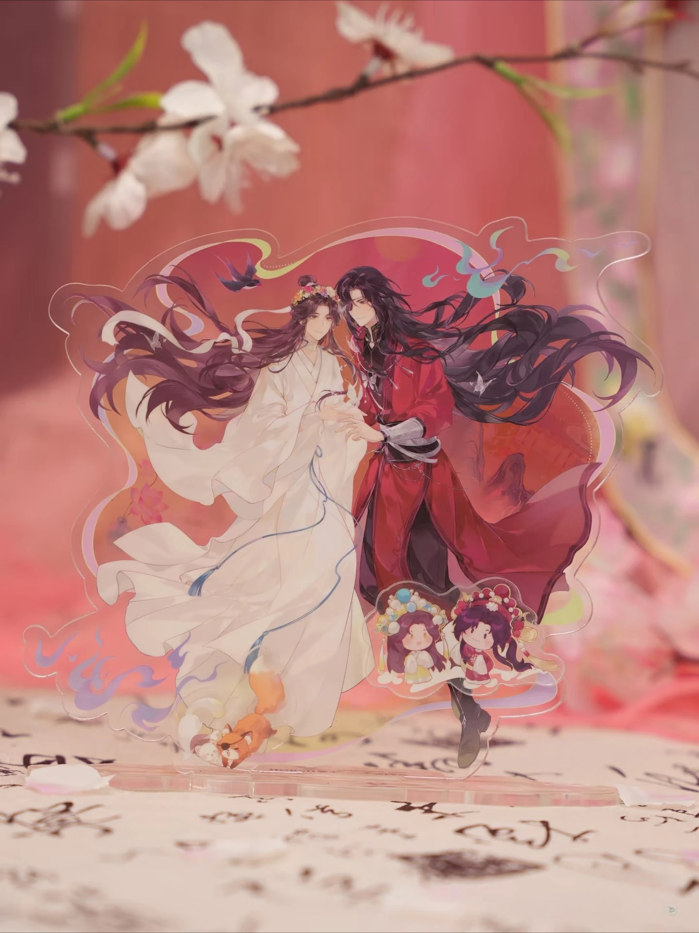 In Stock Official ‌Heaven Official's Blessing X HORSH Hua Cheng Xie Lian Acrylic Stand Badge Transparent Card Invitation Letter view 3