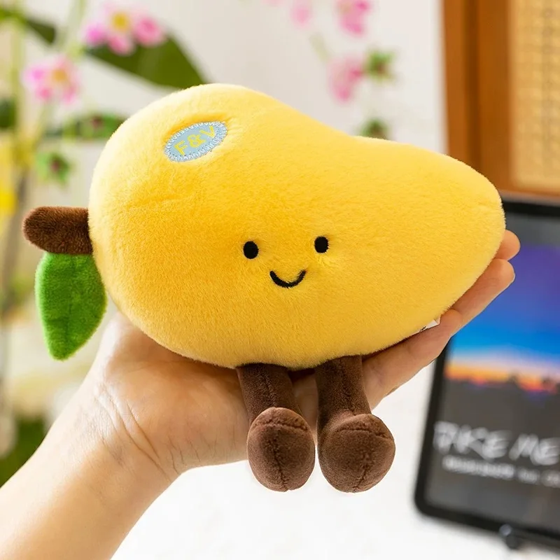 かわいい漫画風フルーツぬいぐるみマンゴーアボカド型デスクトップデコレーション子供の日ギフト寝室飾りソフトトイ子供向け