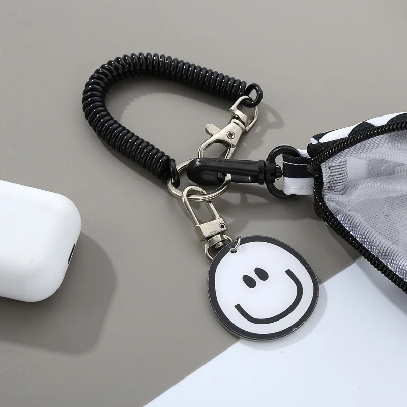 Checkerboard Small Storage Bag Round Triangle Coin Purse Mini Earphone Bag Key Bag