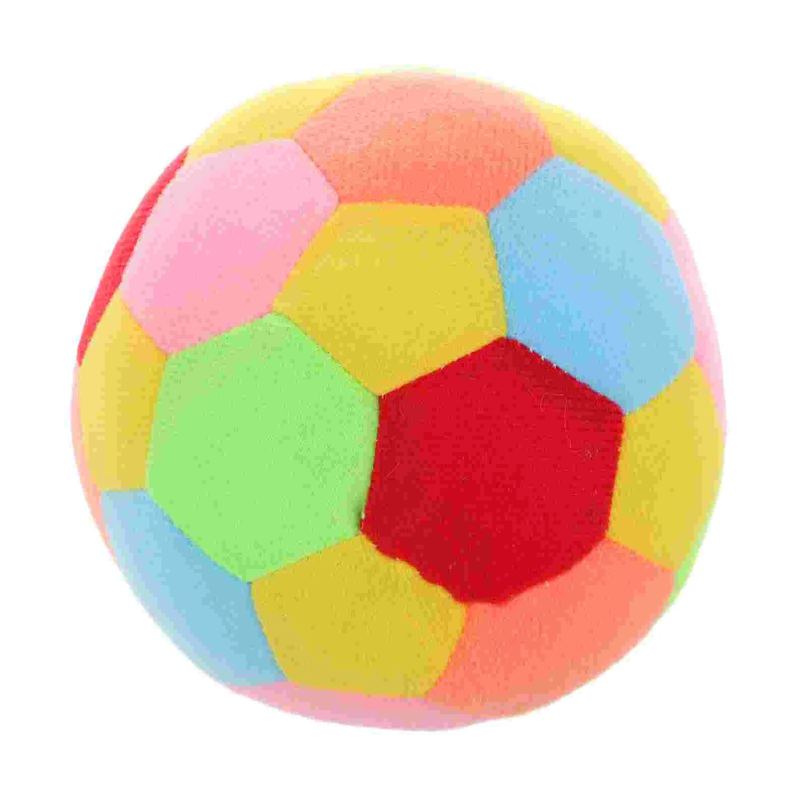 Palla cognitiva infantile Gioca sensoriale per bambini Giocattoli per neonati Palline morbide in peluche Mini calcio per bambini all'interno dell'etichetta in stoffa della casa