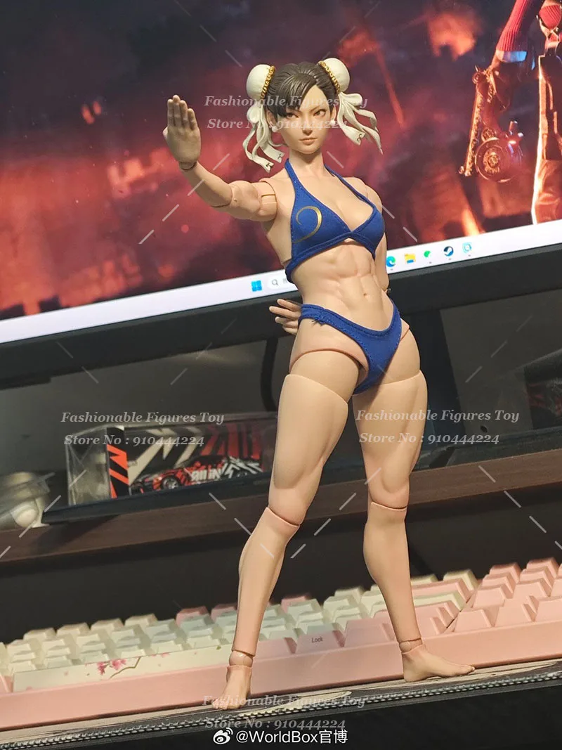 Worldbox AT206 1/6 mujeres soldado cuerpo deportes Fitness chica articulación muscular cuerpo pálido/bronceado claro figura de acción con brazos reemplazables