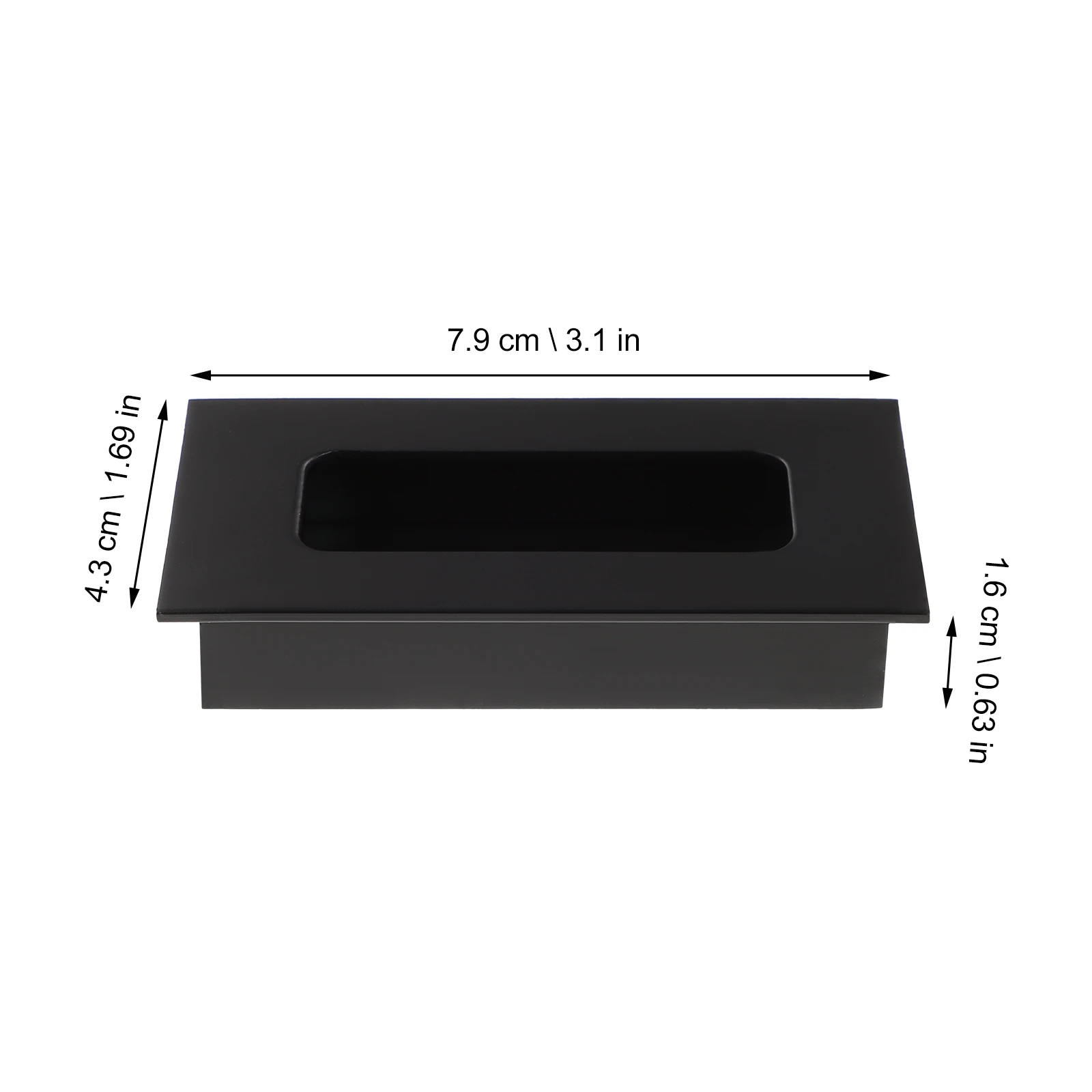 2pcs Black Aluminum Alloy Concealed Cabinet Door H les Recessed Drawer Pulls Furniture Grips Hidden Sliding Door