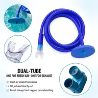 Long Tube Underwater Breathing Snorkel Leak-Proof Sealed Top Floating Head Swimming Underwater Breath Training Gear For Adults 2