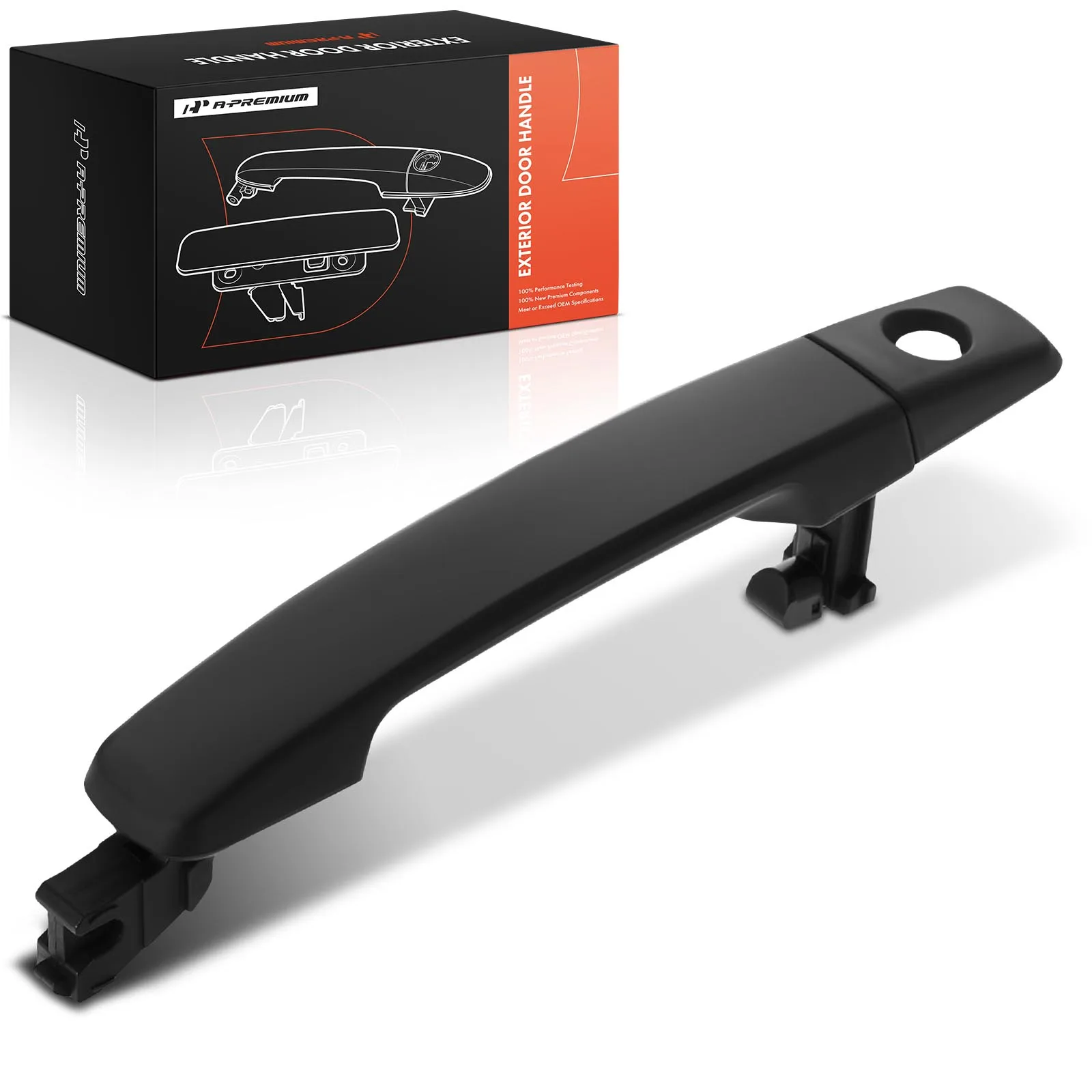 A-Premium Front Driver Side Smooth Black Exterior Door Handle with hole for Nissan Frontier 2005-2020 Pathfinder 2005-2012 Quest