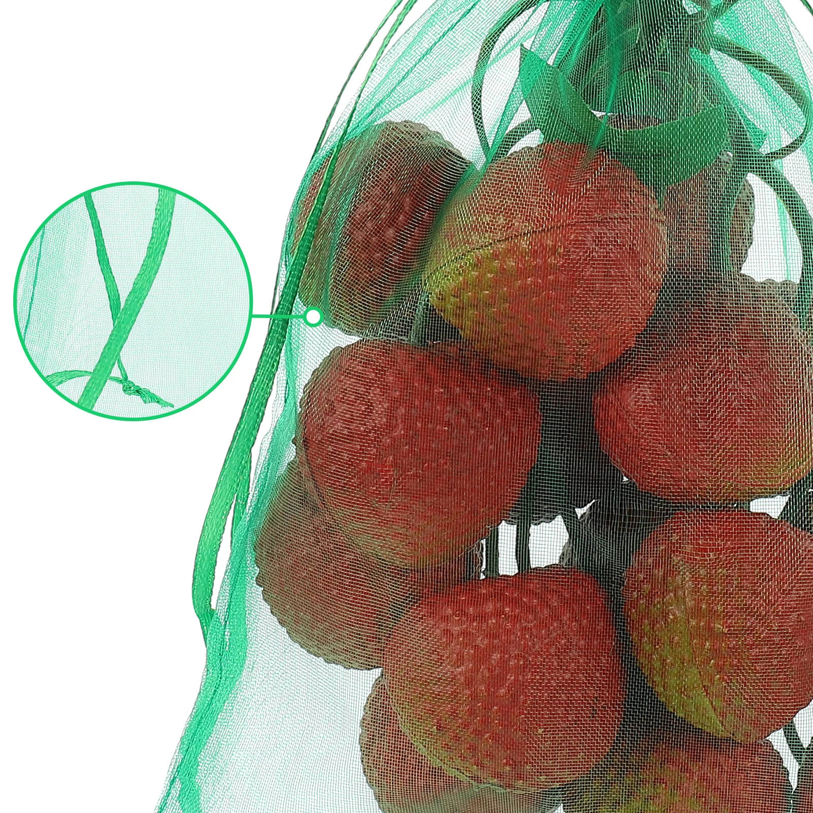 

50pcs Fruit Mesh Bag With Drawstring Garden Netting Barrierreusable Plant Cover Bag For Vegetables Fruits Flowers Lightweight