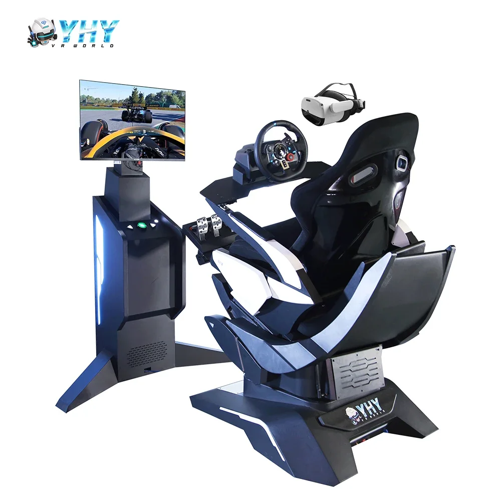 2023 New Arrival YHY First All-aluminum Alloy Steering Wheel Driving Arcade Game Machine VR Racing