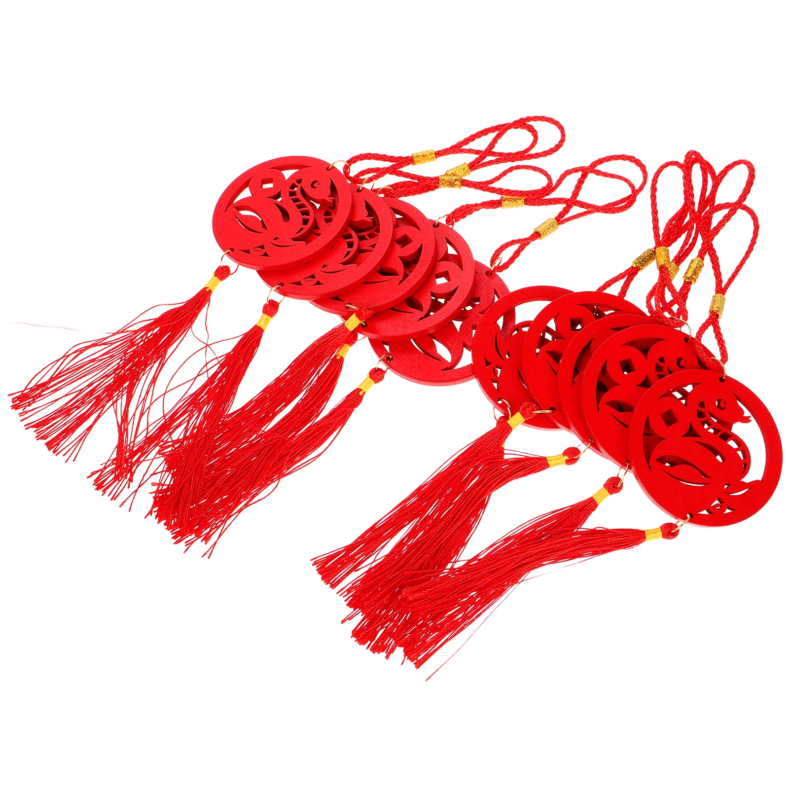 

10pcs Yuanbao Snake Pendants Natural Wood Chinese New Year Decorations Front Door Hanging Spring Festival ornaments custom
