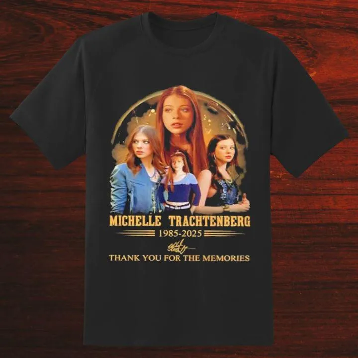 

Рубашка Michelle Trachtenberg 1985-2025 с подписью «Спасибо за воспоминания» DO703
