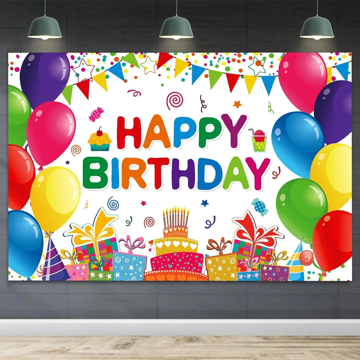 Tapisserie murale pour célébration d'anniversaire, décorations de fête d'anniversaire pour enfants, proches, amis et animaux de compagnie