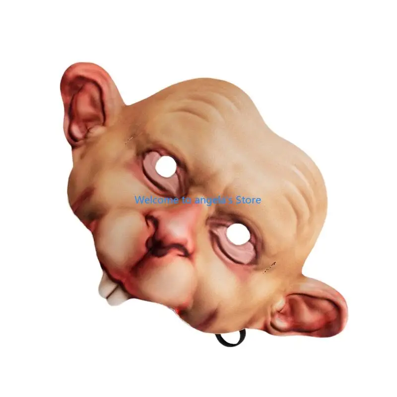 X4YC リアルなマウスマスク マウスマスク 歯付き ハロウィン コスプレ コスチューム アクセサリー アニマルマスク 調節可能 大人 子供 ギフト用