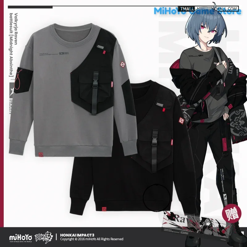 Natasha Hoodies MiHoYo Official Honkai Impact 3 Midnight Absinthe Natasha Cioara Doujin Montage Hoodies Couple Black Top Costume