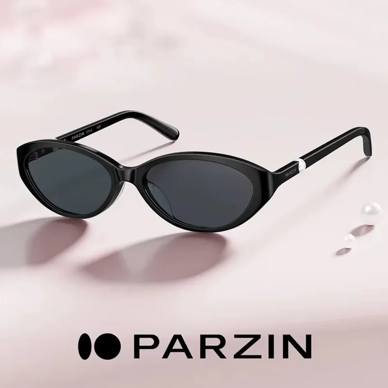 PARZIN New Retro Trendy  Acetate Sunglasses Women's UV Protection  Curved Sun Glasses Ladies Shades Fashion Eyewear  7852