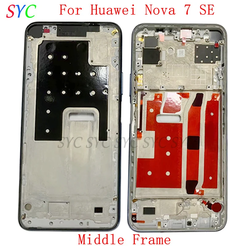 

Middle Frame Center Chassis Cover Housing For Huawei Nova 7 SE Phone Metal LCD Frame Repair Parts