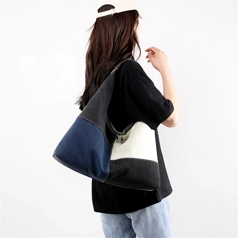 High Quality Women Canvas Handbags Female Messenger Bags Tote Clutch Bolsas Ladies Shoulder Bags Women's Top-handle bag