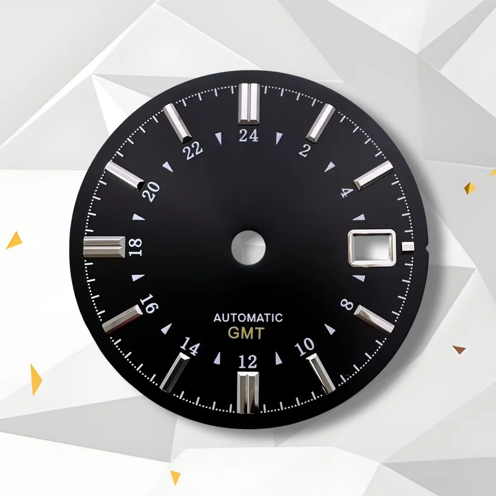 Latest styles 31mm S/G S Logo Dial GMT Dial Fit NH35/NH36/4R/7S Movement Applied Index Riveted Watch Modification Accessories