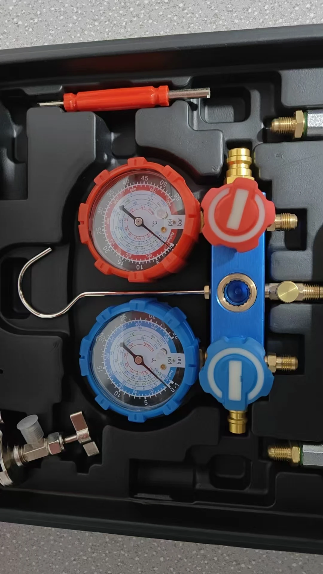 Manifold Gauges Set Refrigeration Digital Valve Tool Kit With Hose Air Conditioner Parts R 32 R 134 a R 410 A