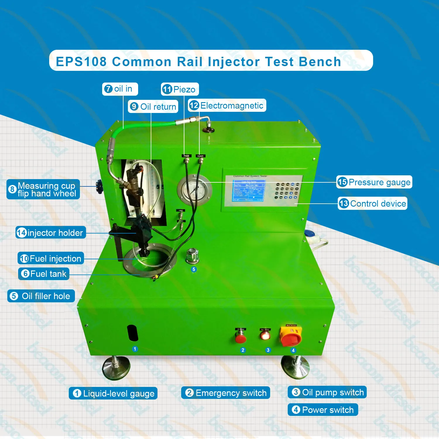 LT EPS108 Common Rail Injector Diesel Nozzle Test Bench Machine for Diesel Injector Repair