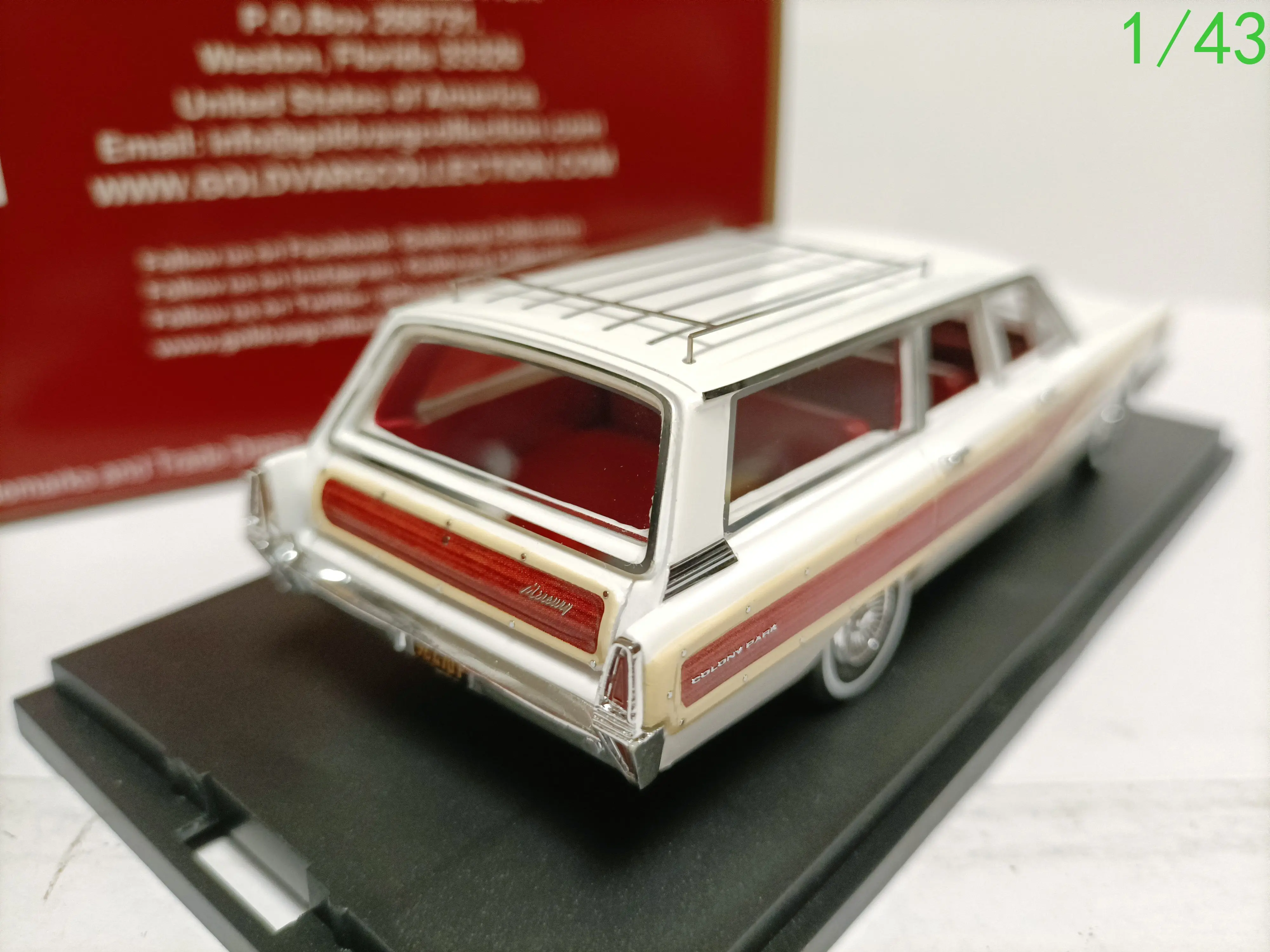 Goldvarg 1 43 Mercury Travel Car Model Mercury Colony Park Wagon White Ornaments Collectibles Gifts Resin